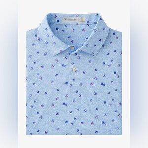 Peter Millar Summer Comfort Go With The Float Print Golf Shirt Polo Size XL NWT
